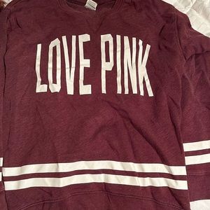 maroon PINK sweatshirt